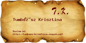 Tumbász Krisztina névjegykártya